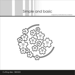 Simple And Basic - Flower Wreath Halfcircle - SBD553