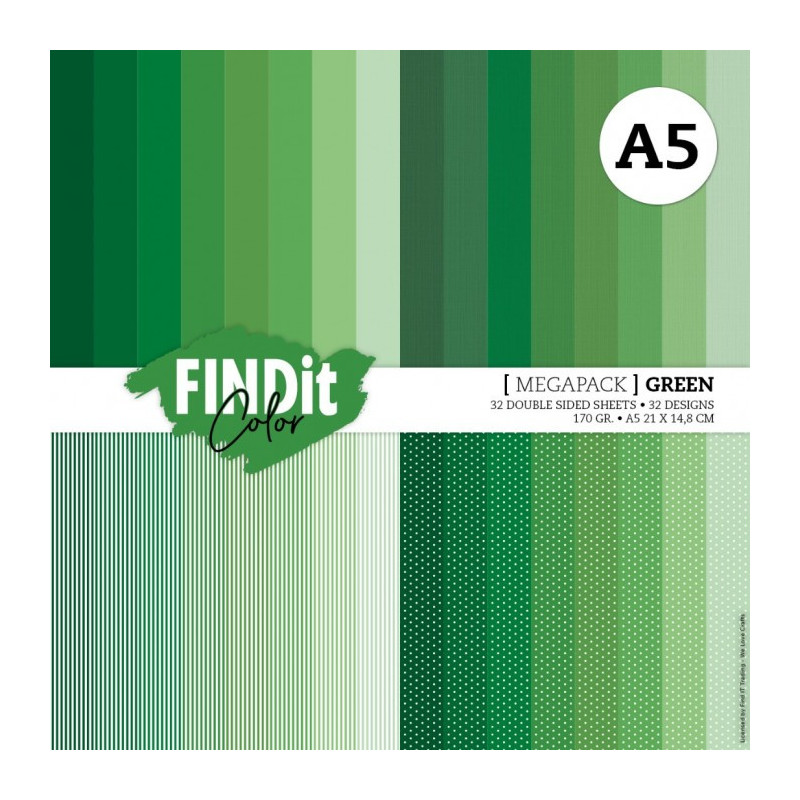 Card Deco Essentials - Megapack A5 - Christmas Green