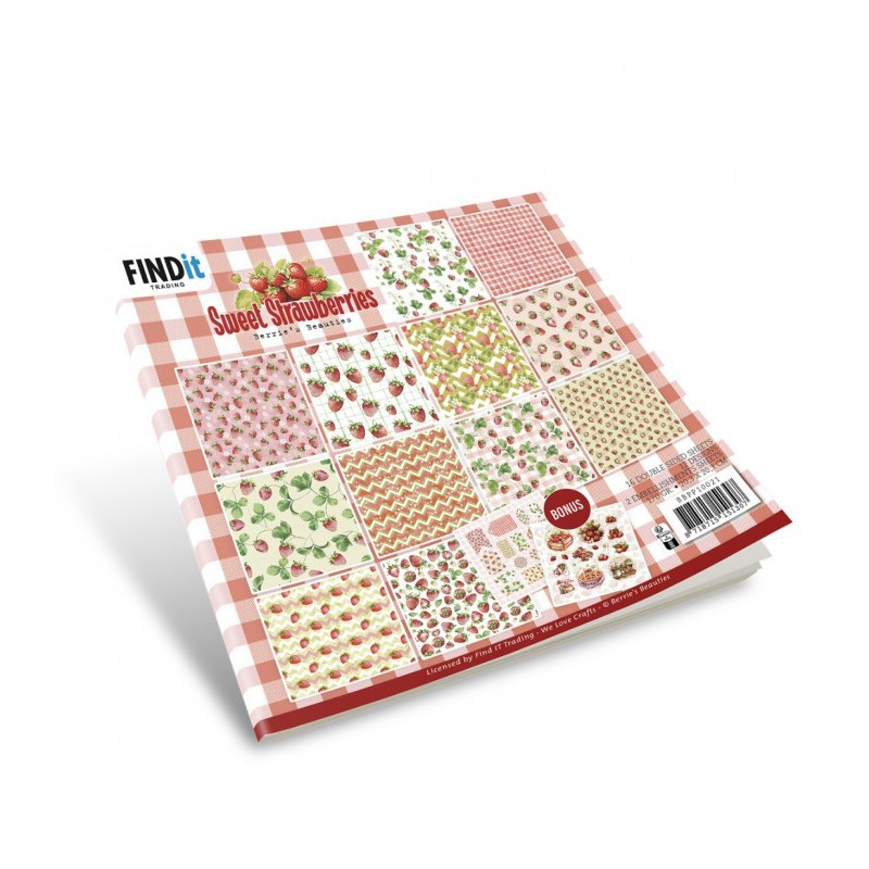 Berries Beauties - Papirblok - Sweet Strawberries - BBPP10021