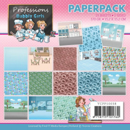 Yvonne Creations - Papirblok - Bubbly Girls - YCPP10038