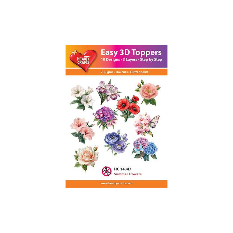 Easy 3D Toppers - Summer Flowers