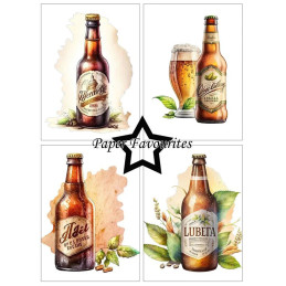 Paper Favourites - Papirpakke A6 - Bottle Of Beer - PFA577