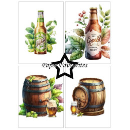 Paper Favourites - Papirpakke A6 - Bottle Of Beer - PFA577