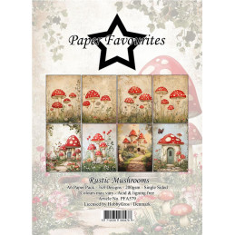 Paper Favourites - Papirpakke A6 - Rustic Mushrooms - PFA579