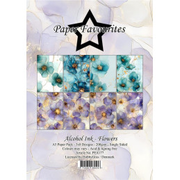 Paper Favourites - Papirpakke A5 - Alcohol Ink Flowers - PFA177