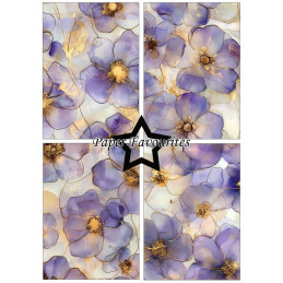 Paper Favourites - Papirpakke A5 - Alcohol Ink Flowers - PFA177