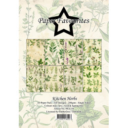 Paper Favourites - Papirpakke A5 - Kitchen Herbs - PFA178