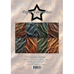 Paper Favourites - Papirpakke A5 - Leather Texture - PFA179