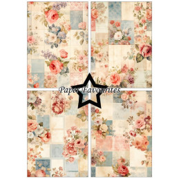 Paper Favourites - Papirpakke A5 - Old Patchwork - PFA180