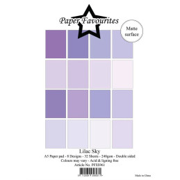 Paper Favourites - Papirpakke A5 - Solid Colours - Lilac Sky - PFSS961