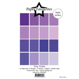 Paper Favourites - Papirpakke A5 - Solid Colours - Very Violet - PFSS962