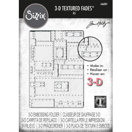 Sizzix - Tim Holtz - 3D Embossingfolder - Vault Foundry Large - 666887