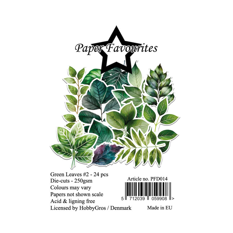 Paper Favourites - Die Cuts - Green Leaves 2 - PFD014