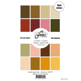 By Lene - Papirpakke A5 - Solid Colours - Old Fashioned - BLP971