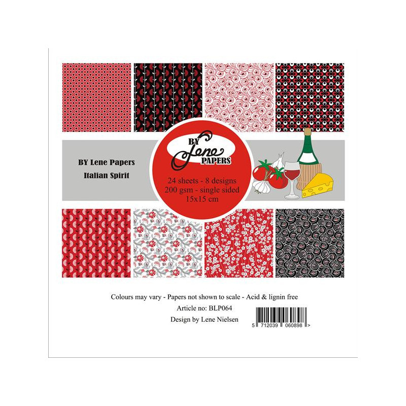 By Lene - Papirpakke 15x15 - Italian Spirit - BLP064