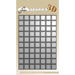 By Lene - 3D Embossingfolder - Squares - BLE1014