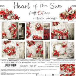 Craft O'Clock - Papirpakke 20x20 - Heart Of The Sun