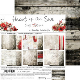 Craft O'Clock - Papirpakke 20x20 - Heart Of The Sun - Basic