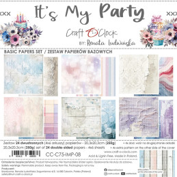 Craft O'Clock - Papirpakke 20x20 - It's My Party - Basic