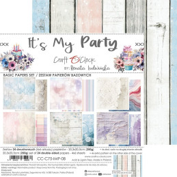 Craft O'Clock - Papirpakke 20x20 - It's My Party - Basic