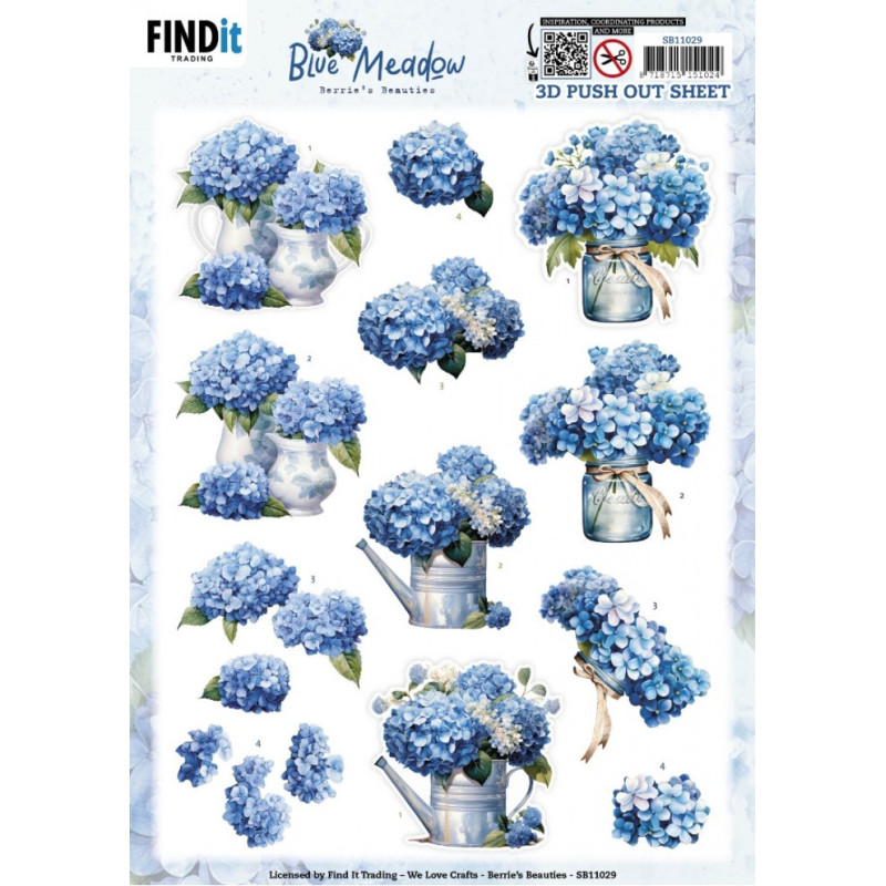 Pushout - Berries Beauties - Blue Meadow - Vase - SB11029