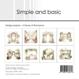 Simple And Basic - Papirpakke 15x15 - A Sense Of Romance - SBP550