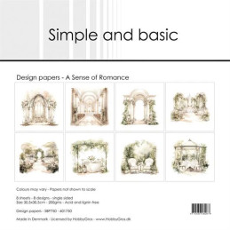 Simple And Basic - Papirpakke 30.5x30.5 - A Sense Of Romance - SBP750