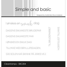Simple And Basic - Stempel - I Ønskes En Smuk Dag - SBC204