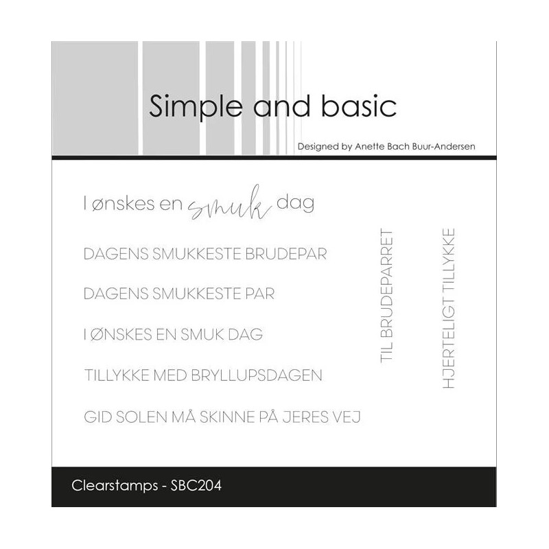 Simple And Basic - Stempel - I Ønskes En Smuk Dag - SBC204