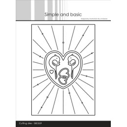 Simple And Basic - A6 Heart Rays - SBD559