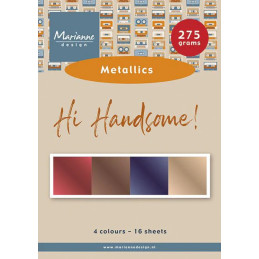 Marianne Design - Papirblok A5 - Hi Handsome! - Metallics - PK9210
