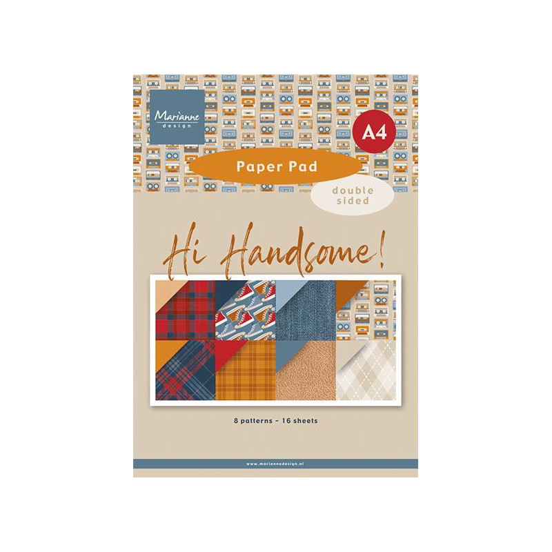 Marianne Design - Papirblok A4 - Hi Handsome! - PK9208