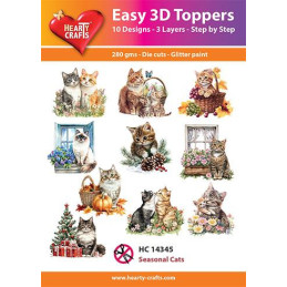 Easy 3D Toppers - Seasonal Cats