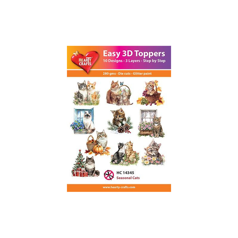 Easy 3D Toppers - Seasonal Cats
