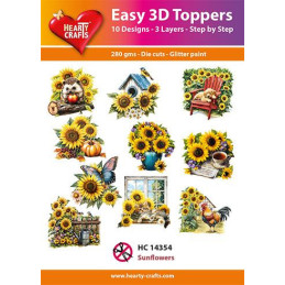 Easy 3D Toppers - Sunflowers