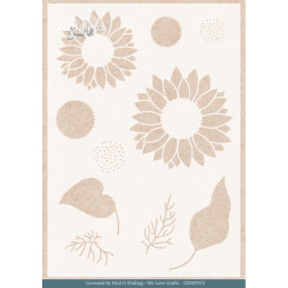 Card Deco Essentials - Stencil A5 - Blooming Sun