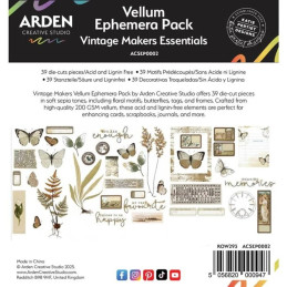 Arden Creative Studio - Vellum Ephemera Pack - Vintage Makers