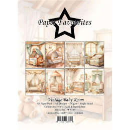 Paper Favourites - Papirpakke A6 - Vintage Baby Room - PFA583