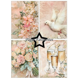 Paper Favourites - Papirpakke A6 - Wedding Art - PFA584