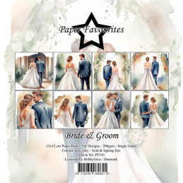 Paper Favourites - Papirpakke 15x15 - Bride & Groom - PF541