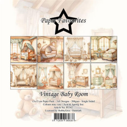 Paper Favourites - Papirpakke 15x15 - Vintage Baby Room - PF542