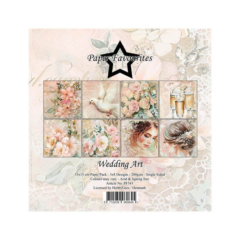 Paper Favourites - Papirpakke 15x15 - Wedding Art - PF543
