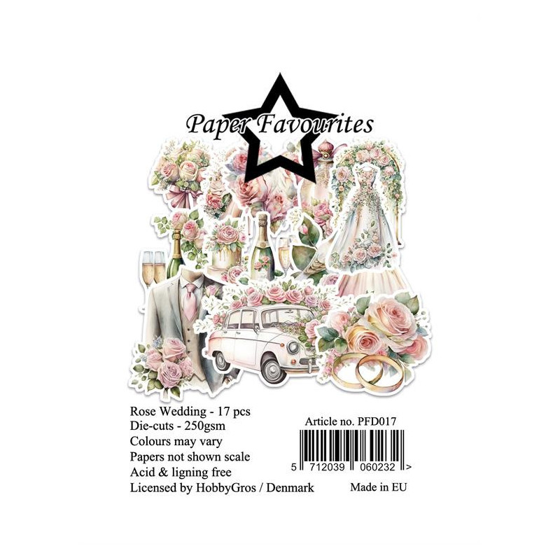 Paper Favourites - Die Cuts - Rose Wedding - PFD017