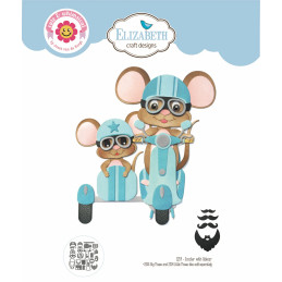Elizabeth Craft Designs - Cute & Whimsical - Scooter With Sidecar