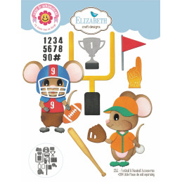 Elizabeth Craft Designs - Cute & Whimsical - Football/Baseball Accessories
