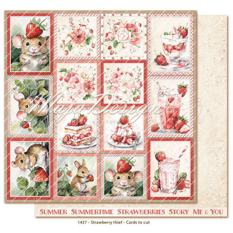 Maja Design - Strawberry Thief - Cut Out Cards - STR-1437