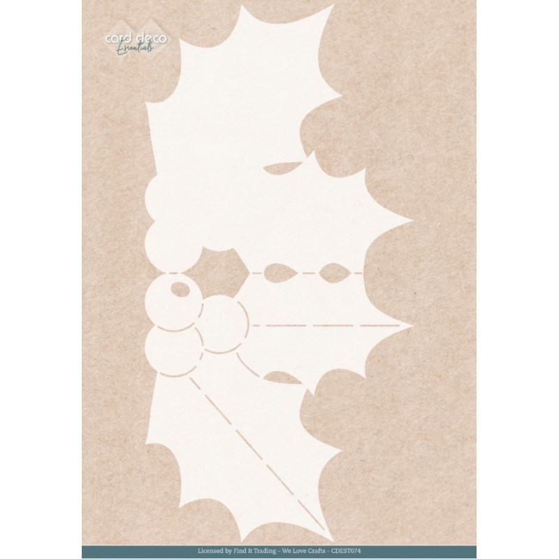 Card Deco Essentials - Stencil A4 - Holly
