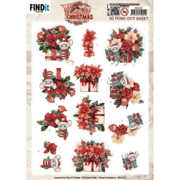 Pushout - Yvonne Creations - Floral Christmas - Floral Presents - SB11037