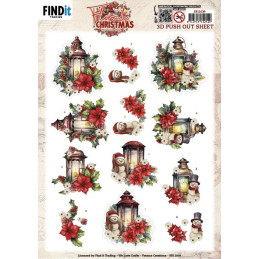 Pushout - Yvonne Creations - Floral Christmas - Floral Lantern - SB11039