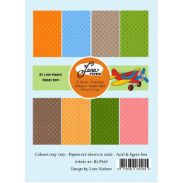 By Lene - Papirpakke A6 - Happy Dots - BLP665